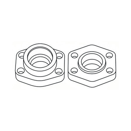 FLANGE BLOCK | CODE 61 FLANGE BLOCK X BSPP FEMALE WITH O'RING GROOVE - PRODUCT IMAGE