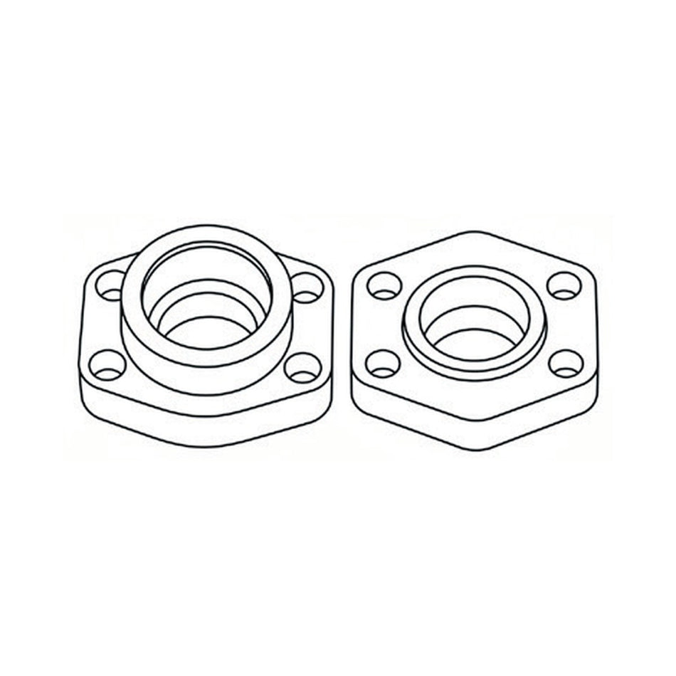 FLANGE BLOCK | CODE 61 FLANGE BLOCK X BSPP FEMALE WITH O'RING GROOVE - PRODUCT IMAGE