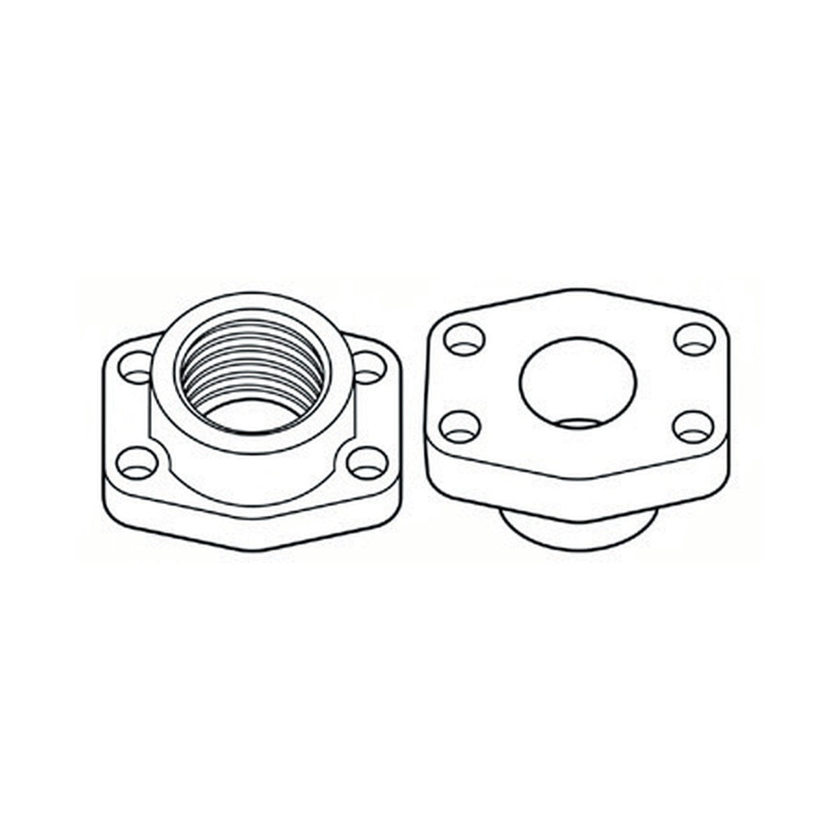 FLANGE BLOCK | CODE 61 FLANGE BLOCK X BSPP FEMALE - UNC - PRODUCT IMAGE