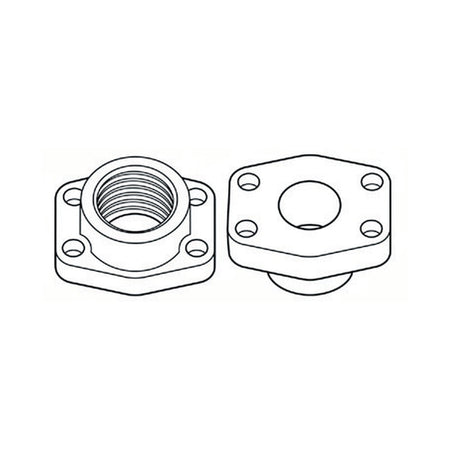 FLANGE BLOCK | CODE 61 FLANGE BLOCK X BSPP FEMALE - UNC - PRODUCT IMAGE