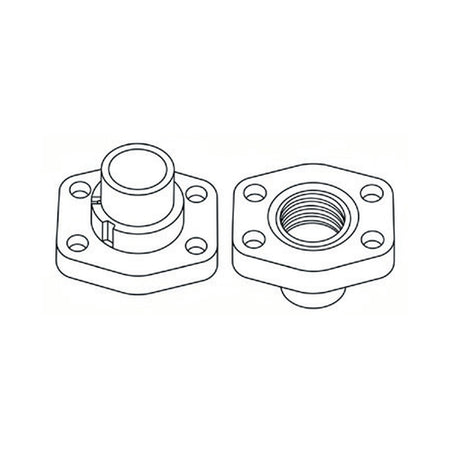 FLANGE BLOCK | CODE 61 FLANGE BLOCK X JIC MALE WITH O'RING GROOVE - PRODUCT IMAGE