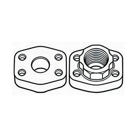 FLANGE BLOCK | CODE 62 FLANGE BLOCK X BSPP FEMALE - UNC - PRODUCT IMAGE